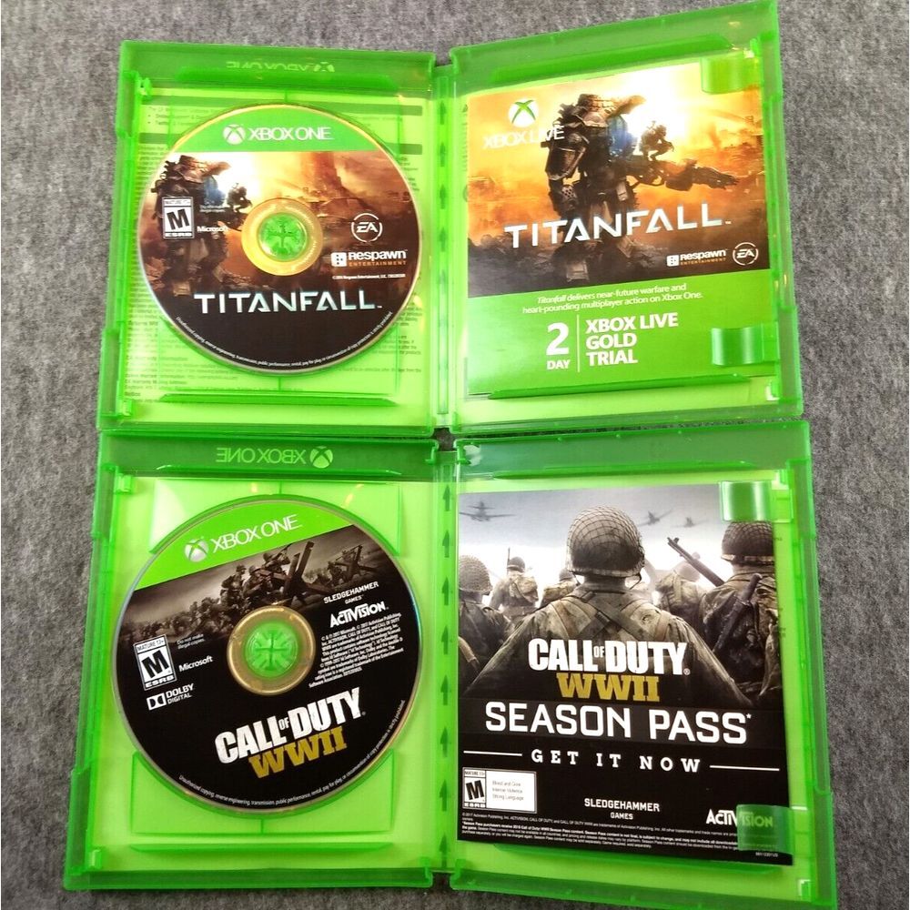 Xbox One Video Game Bundle - Call of Duty WW2 WWII & Titanfall‎